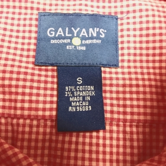 Galyan's Women's Red Gingham Button Front Shirt - Picture 6 of 6